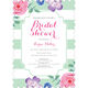 Seafoam Vintage Flower Bridal Shower Invitations Image 6 of 6